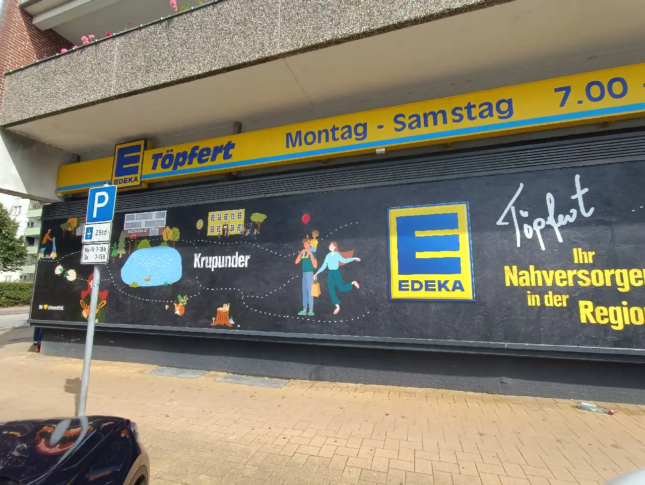 Edeka Töpfert Schaufenster Nachher