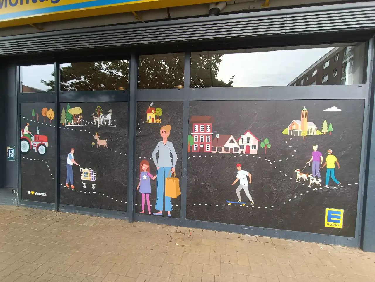 Edeka Töpfert Schaufenster 3 Nachher