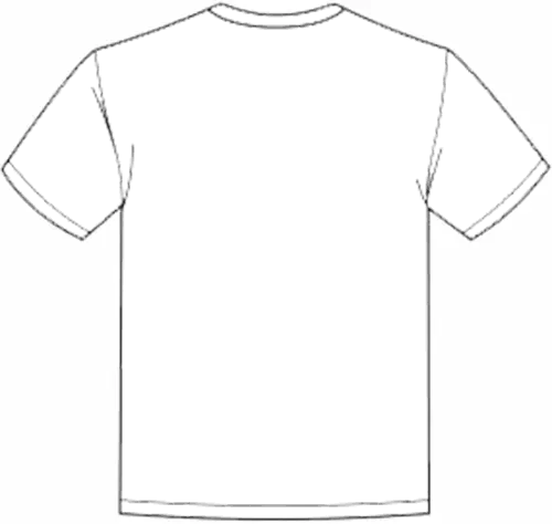 leere T-Shirt Rückseite
